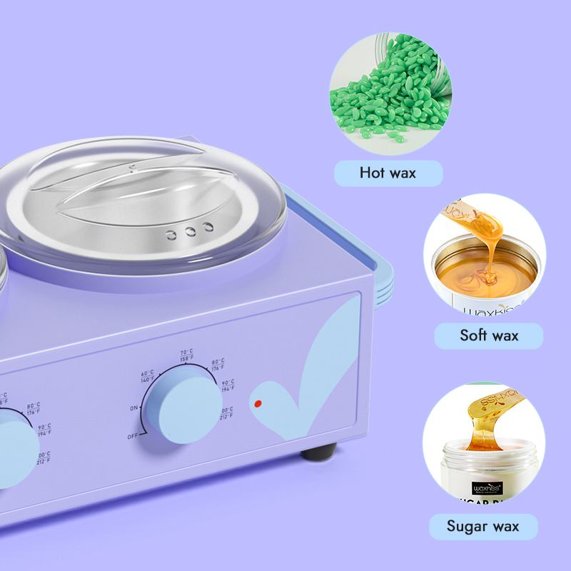 Double pot wax melting machine for body hair remvoal
